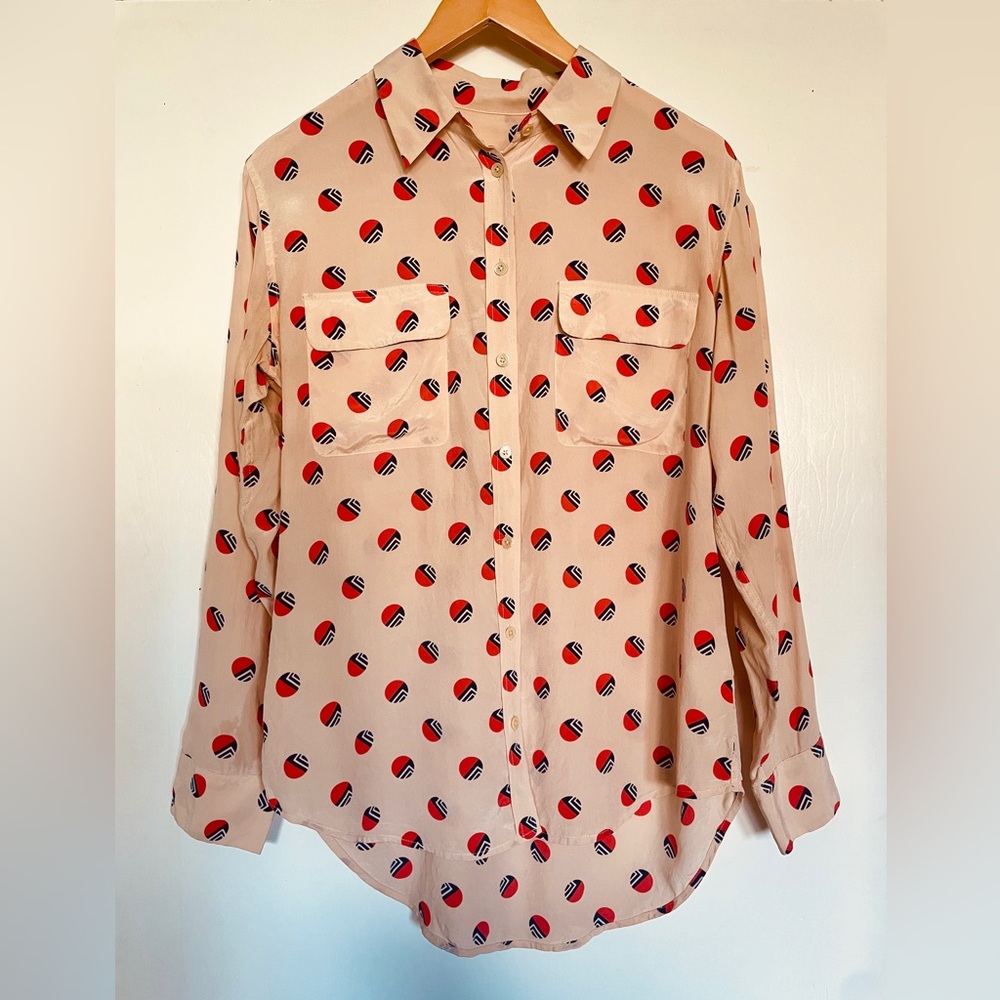 EQUIPMENT silk blouse size M